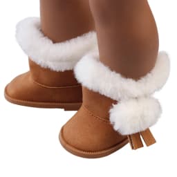 7.5cm Length Plush Snow Boots For 18 Inches American Doll Accessories Baby Doll Festival Shoes Gift For Our Generation Dolls
