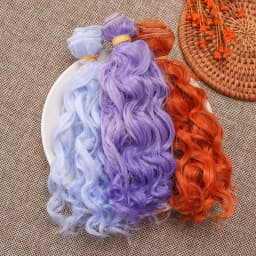 15*100cm Heat Resistant Fiber Curly Hair Piece for 1/3 1/4 1/6 1/12 Dolls DIY Hair Wigs Handmade Hair Wefts Doll Accessories