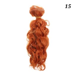 15*100cm Heat Resistant Fiber Curly Hair Piece for 1/3 1/4 1/6 1/12 Dolls DIY Hair Wigs Handmade Hair Wefts Doll Accessories