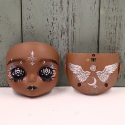 Buns ICY DBS OOAK Blyth doll Hand-Painted Face Plate Including Back Plate Screws Lips carved 1/6 BJD Anime Girl