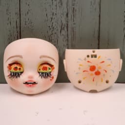 Buns ICY DBS OOAK Blyth doll Hand-Painted Face Plate Including Back Plate Screws Lips carved 1/6 BJD Anime Girl