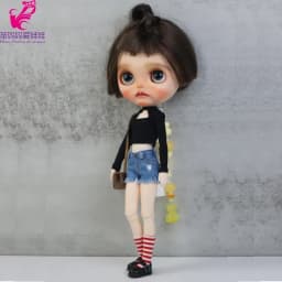 Azone Doll Shirt Pants Jeans Short for Ob24 Ob22 Azone Blythe Doll Clothes