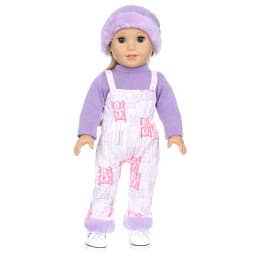 Doll Clothes Set for 18inch 45cm Rebirth Doll Purple Plush Hat Rompers Toy Baby Doll Dress Up Party Soothing Toy Girl Gift