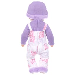 Doll Clothes Set for 18inch 45cm Rebirth Doll Purple Plush Hat Rompers Toy Baby Doll Dress Up Party Soothing Toy Girl Gift
