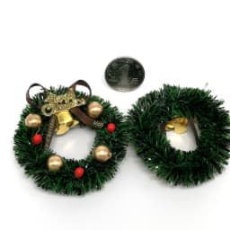 1 Pcs 6CM Miniature Wreath Doll House Christmas Tree Wall Decoration Accessories