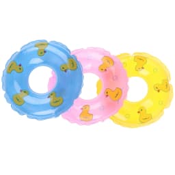 1Pcs Mini Doll Swimming Buoy Ring Toys Summer DIY Bathing Float Lifebelt Dollhouse Accessories for Barbie Doll random color