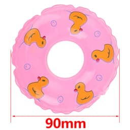 1Pcs Mini Doll Swimming Buoy Ring Toys Summer DIY Bathing Float Lifebelt Dollhouse Accessories for Barbie Doll random color