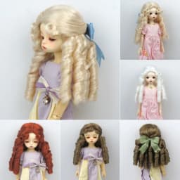 JD809 6-7inhc 7-8inch 8-9inch Back Tied Long Pig sausage curly Synthetic Mohair Doll wigs 1/6 1/4 1/3 YOSD MSD SD DOD BJD Hair