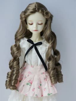 JD809 6-7inhc 7-8inch 8-9inch Back Tied Long Pig sausage curly Synthetic Mohair Doll wigs 1/6 1/4 1/3 YOSD MSD SD DOD BJD Hair