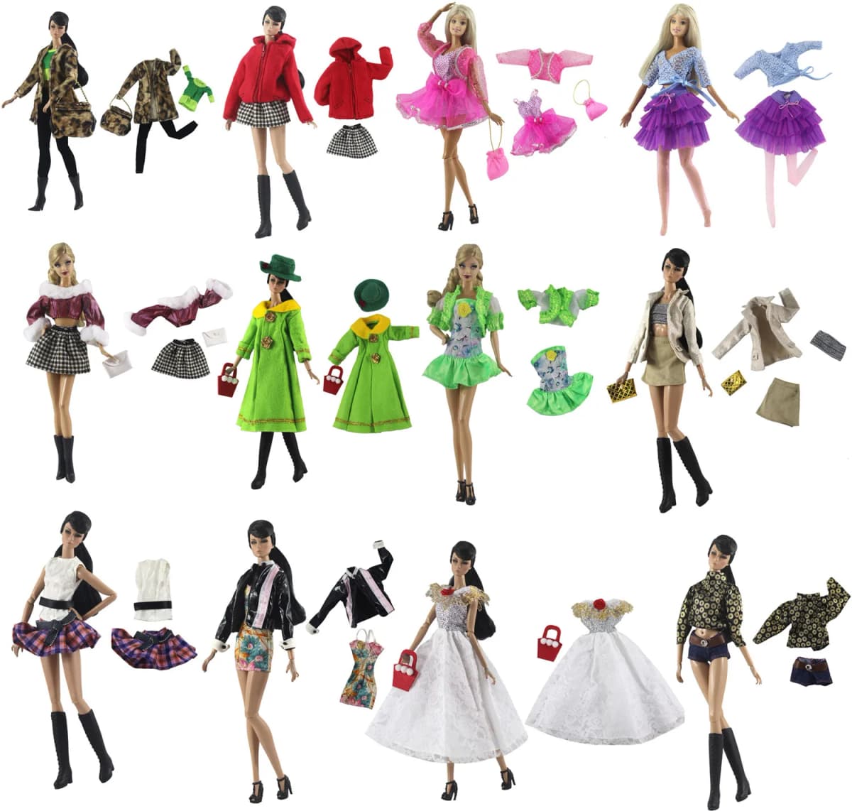 1 Set BABI Doll Clothes 1:6 Scale Dress Outfit for 11.5 inch 30cm Doll Many Style for Choice Gifts for Girls #2