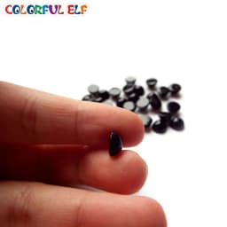 Wholesale Black Eyes Flat Back 4mm/5mm/6mm/8mm/10mm/12mm Animal Plastic Eyes Craft Teddy Bear Eyes For Amigurumi Crochet Doll