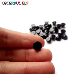 Wholesale Black Eyes Flat Back 4mm/5mm/6mm/8mm/10mm/12mm Animal Plastic Eyes Craft Teddy Bear Eyes For Amigurumi Crochet Doll
