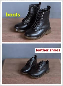 BJD Doll Shoes 1/3 Handsome Soft-soled Round Toe High-top Multi-color Black Blue Green Leather Ankle Boots Gift Doll Accessories