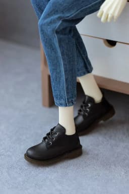 BJD Doll Shoes 1/3 Handsome Soft-soled Round Toe High-top Multi-color Black Blue Green Leather Ankle Boots Gift Doll Accessories