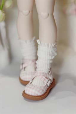BJD Shoes 1/6, XIONGMEI, 1/4 Checkered Soft Soles Shoes BJD Accessories