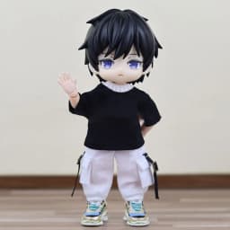 Obitsu11 Clothes Fashion Printing Tops Sweatshirt Work Style Trousers Casual Pants For OB11 Doll Clothes Accessories Kids Toys