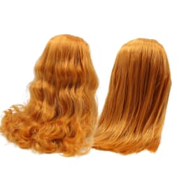 DBS blyth doll icy RBL scalp wigs orange hair straight hair short hair DIY anime wig for custom doll