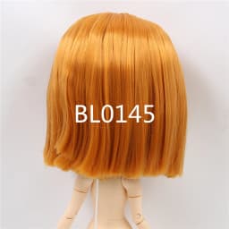 DBS blyth doll icy RBL scalp wigs orange hair straight hair short hair DIY anime wig for custom doll