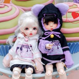 New 1/6 1/4 1/3 BJD Doll Clothes Cute Cat Sweater Hoodie Jacket for Big 1/6, Yosd, 60 30cm Doll Clothes BJD SD Doll Accessories