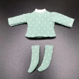 Obitsu 11 Clothes Suit Tops Bottoming Shirt Cotton Dot Blouse Mini Socks For for Joint OB11 Dolls Accessories Kids Toys