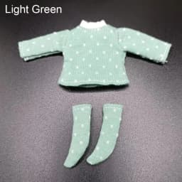 Obitsu 11 Clothes Suit Tops Bottoming Shirt Cotton Dot Blouse Mini Socks For for Joint OB11 Dolls Accessories Kids Toys