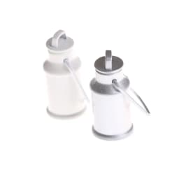 1:12 Dollhouse Miniature Milk Jars Barrel With Lids Kitchen Milk Can Bucket
