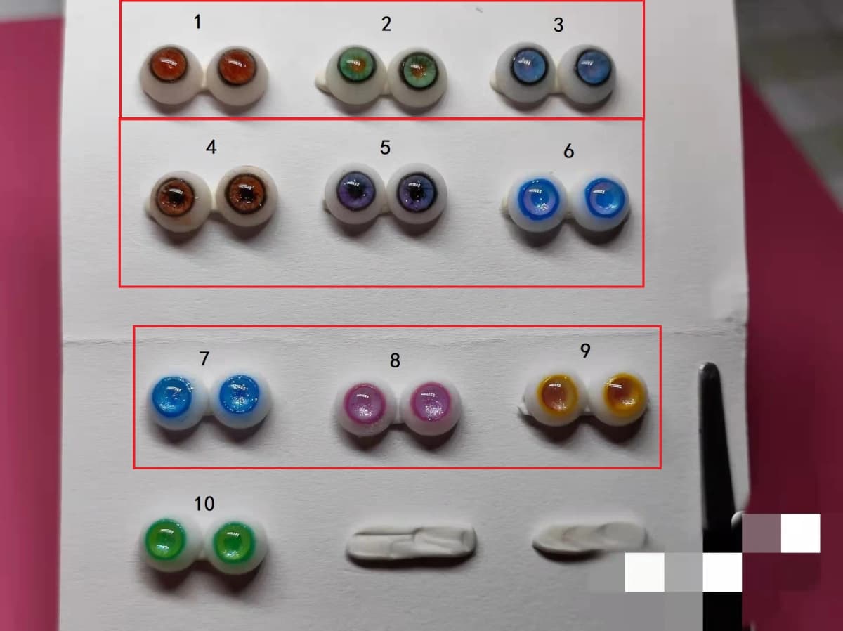 Mini doll eyes 3mm eyeballs 3.5cm 4cm Mini doll eyes