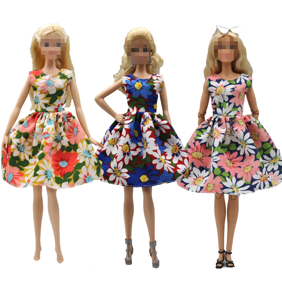 New 30cm 1/6 3 colors floral dress Daily Wear Doll Accessories Clothes for Barbies doll