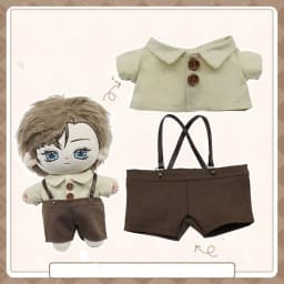 1Set 20cm Cotton Doll Windbreaker Hat Clothes Fashion Doll Overall Suit Casual Wears Suits Plush Idol Dolls Clothes Accessories