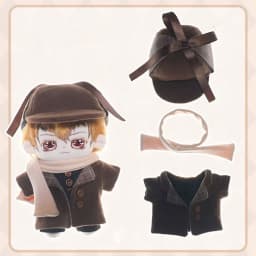 1Set 20cm Cotton Doll Windbreaker Hat Clothes Fashion Doll Overall Suit Casual Wears Suits Plush Idol Dolls Clothes Accessories