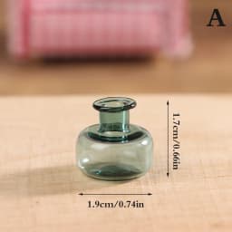 24 Styles 1/12 Lovely Miniature Dollhouse Glass Vase Mini Flower Vase for Doll House Furniture Decoration Accessories
