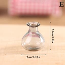 24 Styles 1/12 Lovely Miniature Dollhouse Glass Vase Mini Flower Vase for Doll House Furniture Decoration Accessories
