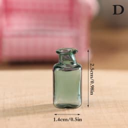 24 Styles 1/12 Lovely Miniature Dollhouse Glass Vase Mini Flower Vase for Doll House Furniture Decoration Accessories