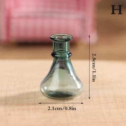 24 Styles 1/12 Lovely Miniature Dollhouse Glass Vase Mini Flower Vase for Doll House Furniture Decoration Accessories