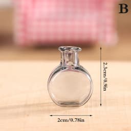 24 Styles 1/12 Lovely Miniature Dollhouse Glass Vase Mini Flower Vase for Doll House Furniture Decoration Accessories