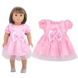 Cute Princess Doll Dress Clothes For American 18 Inch Girl Dolls Bow Skirt For 43cm Baby New Born&OG,Life Girl Doll KId's Gift