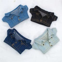 10CM Doll Clothes Fashion Tops Denim Jacket Casual Wears Jeans Pants For 1/12 Dolls Clothes Accessories Kids Toys