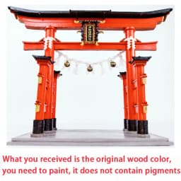 DIY Wooden Doll Houses Itsukushima Shinto Shrine Japanese Construction Miniature Building Kits with Furniture Dollhouse Gifts