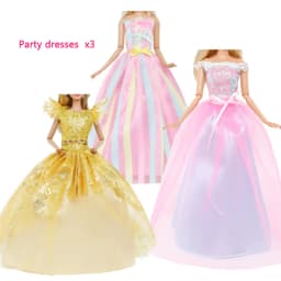 73pcs Set Doll Accessories Playsets Include Wardrobe Shoes Rack Evening Dress Fashion Top and Pants Necklace Christmas Gift