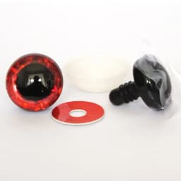 20pcs 9/12/14/16/18/20/25/30/35/40mm clear trapezoid plastic safety toy eyes + glitter Nonwovens -Can choose size and color