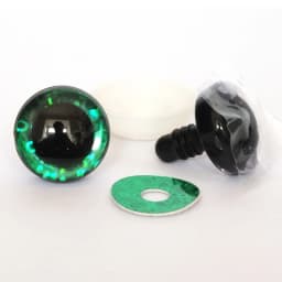 20pcs 9/12/14/16/18/20/25/30/35/40mm clear trapezoid plastic safety toy eyes + glitter Nonwovens -Can choose size and color
