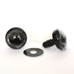 20pcs 9/12/14/16/18/20/25/30/35/40mm clear trapezoid plastic safety toy eyes + glitter Nonwovens -Can choose size and color
