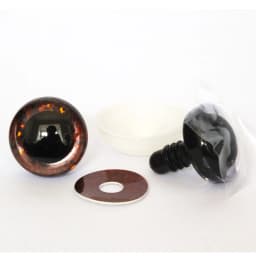 20pcs 9/12/14/16/18/20/25/30/35/40mm clear trapezoid plastic safety toy eyes + glitter Nonwovens -Can choose size and color