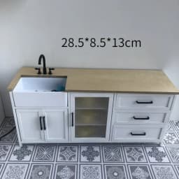 Mini Kitchen 1:6 Bjd Doll House Furniture Blythe Miniature Sink Cabinet Locker Material Table New Diy Miniature Dollhouse