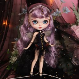 Outfits For ICY DBS Blyth Dolls Nabi Queen Dress With Headdress Butterfly Cosplay Suit 1/6 BJD Ob24 Anime Girl bratz