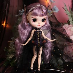 Outfits For ICY DBS Blyth Dolls Nabi Queen Dress With Headdress Butterfly Cosplay Suit 1/6 BJD Ob24 Anime Girl bratz