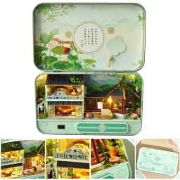 CUTEBEE Japanese Box Theatre Diy Dollhouse Kit Furniture Miniature Doll House Lighting Toys For Children Couple Birthday Gift