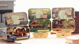 CUTEBEE Japanese Box Theatre Diy Dollhouse Kit Furniture Miniature Doll House Lighting Toys For Children Couple Birthday Gift