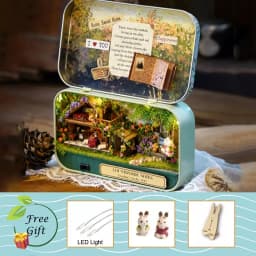 CUTEBEE Japanese Box Theatre Diy Dollhouse Kit Furniture Miniature Doll House Lighting Toys For Children Couple Birthday Gift