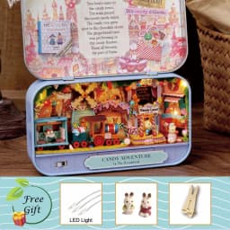 CUTEBEE Japanese Box Theatre Diy Dollhouse Kit Furniture Miniature Doll House Lighting Toys For Children Couple Birthday Gift